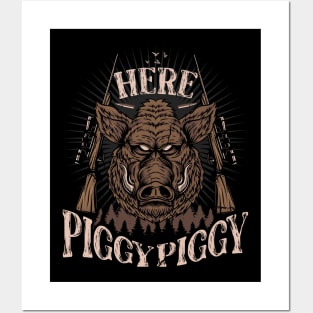 PIG HUNTING GIFTS Posters and Art